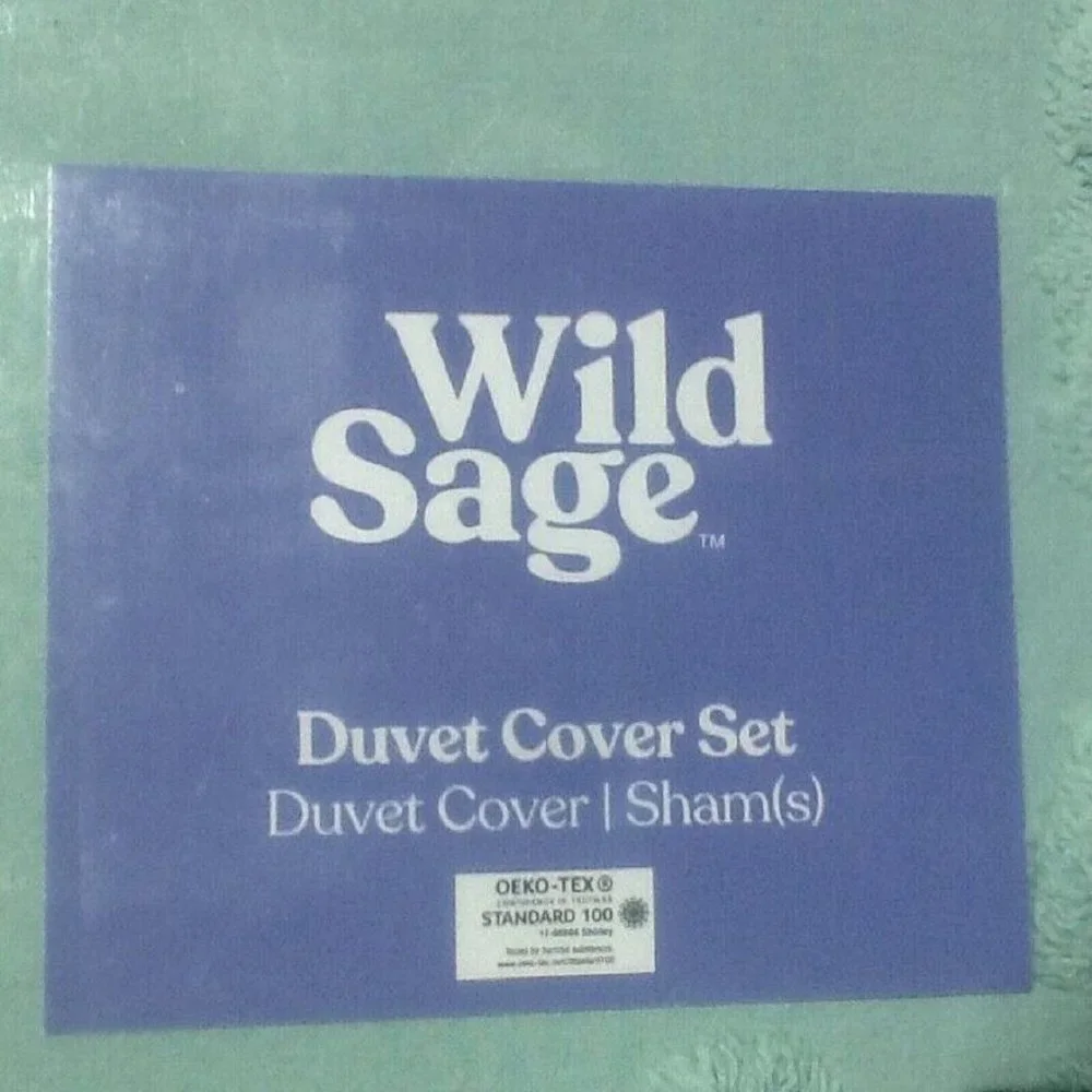 new Wild Sage™ Michaela Tufted Triangles 2-pc TWIN Duvet Cover Set - ETHER GREEN